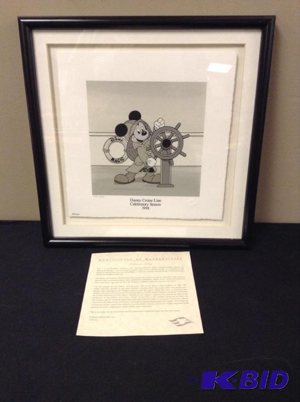 lot 59 image: Disney Cruise Line Celebratory Season Framed 1998 Print & COA