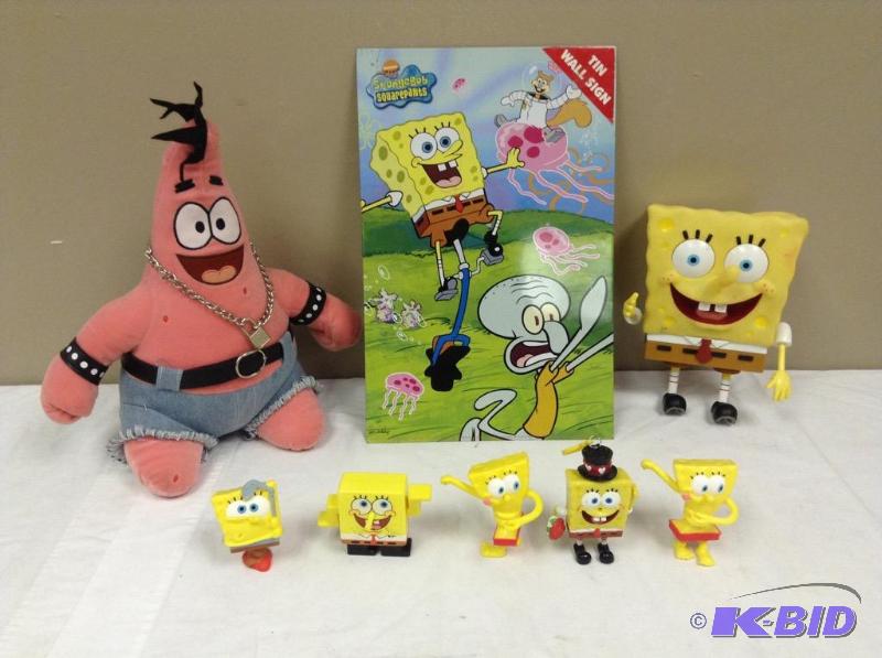 lot 6 image: Assortment Sponge Bob Square Pants Toys