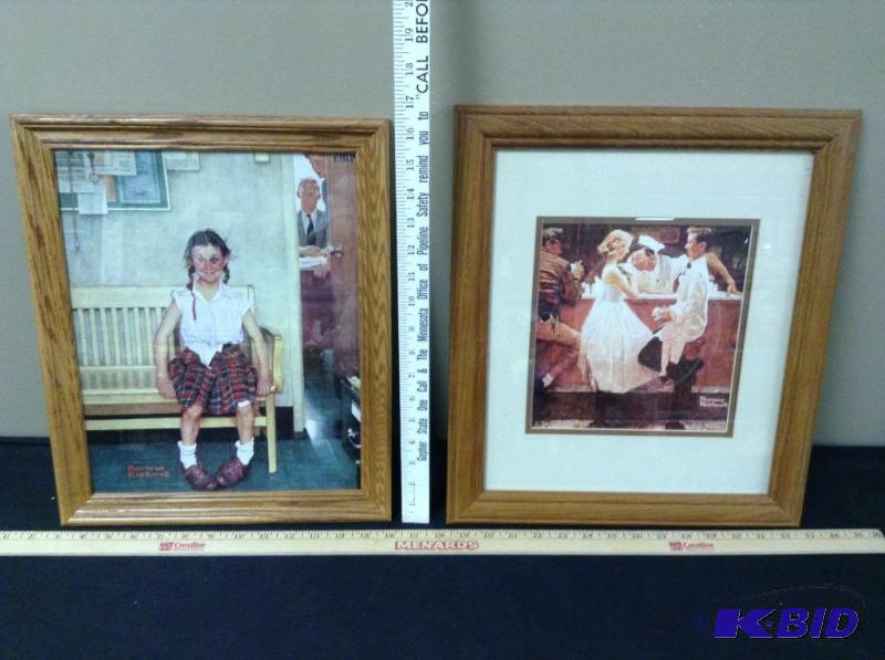 lot 60 image: Framed Norman Rockwell Prints 
