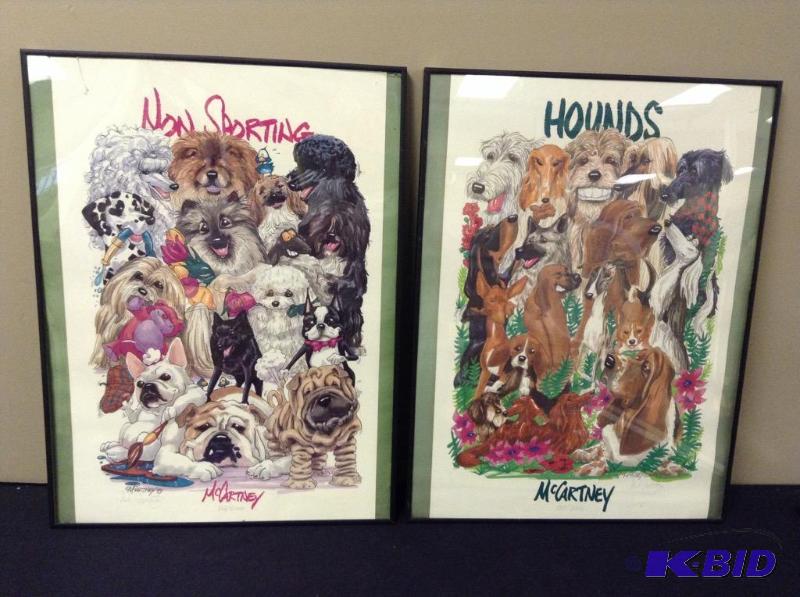 lot 62 image: Framed McCartney Dog Prints
