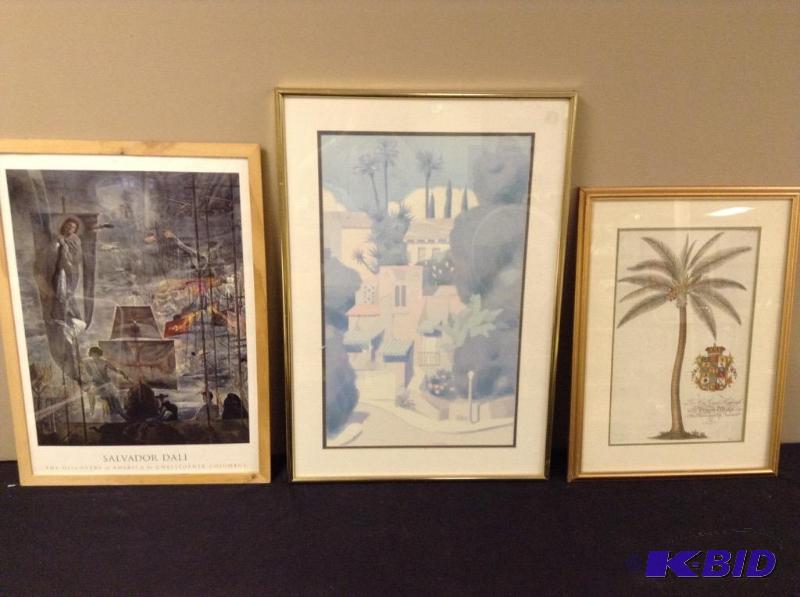 lot 67 image: 3 Framed Prints - Salvador Dali 