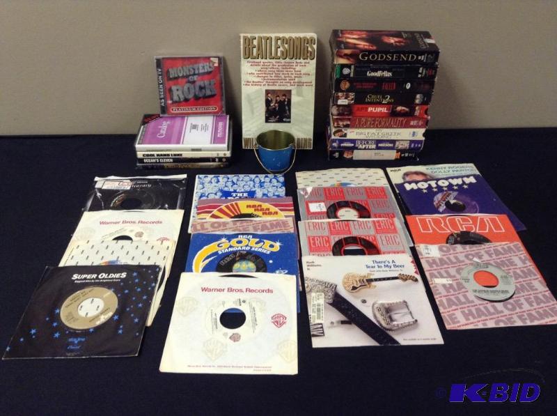 lot 9 image: 45 RPM Records, DVDs, VHS & More
