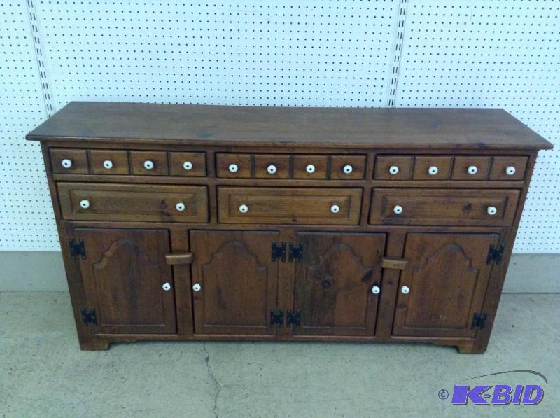lot 1 image: Unique 6 Drawer Buffet Sideboard