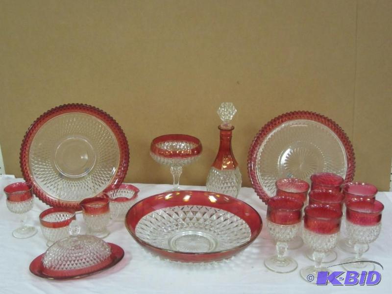 lot 100 image: Collection Ruby Red Glassware