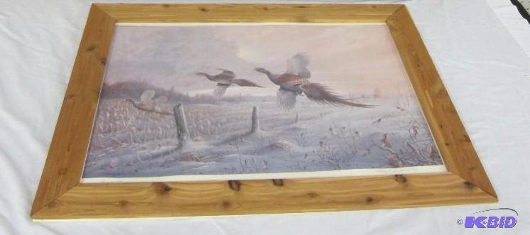 lot 109 image: Floyd Hubbard Pheasant Print - Framed, Signed & Numbered