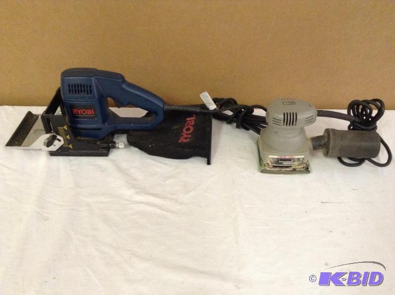 lot 121 image: Ryobi JM80 Joiner & Porter Cable Sander
