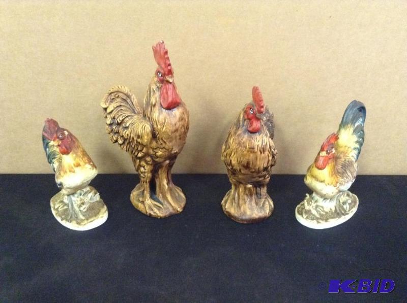lot 28 image: Vintage Lefton Roosters