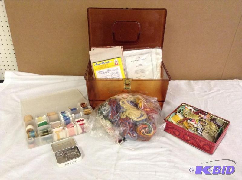 lot 36 image: Embroidery Supplies & Case