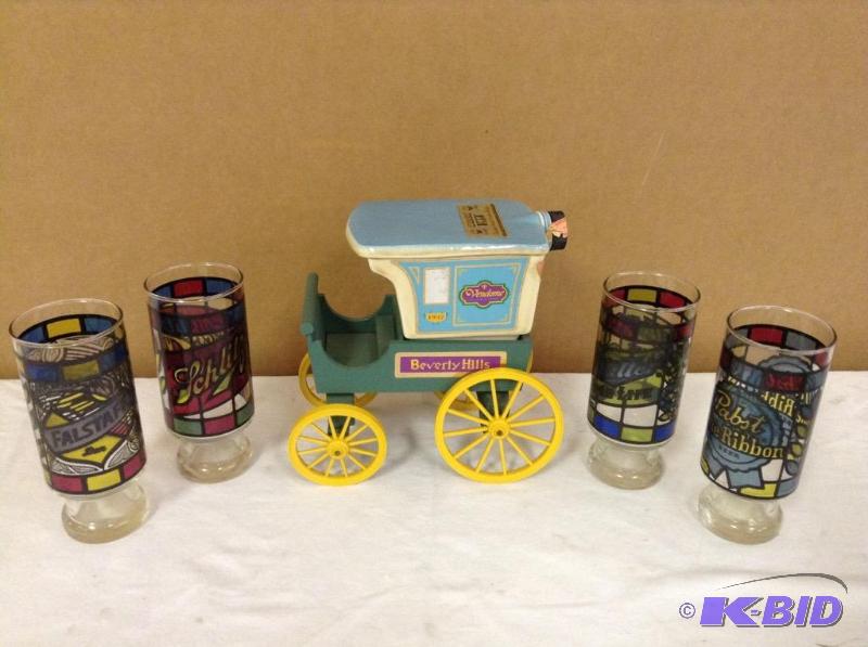 lot 43 image: Bar Glasses & Beam Decanter
