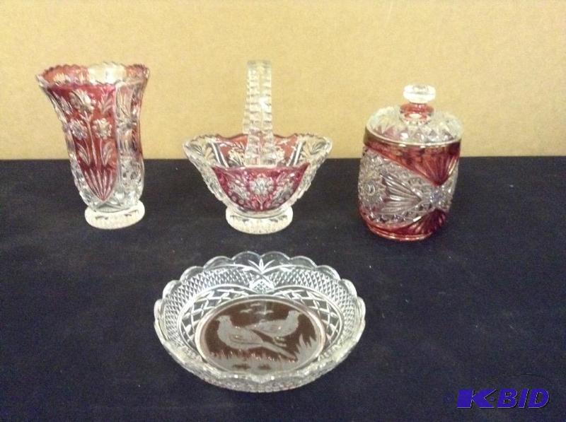 lot 55 image: Ruby Flash Glassware