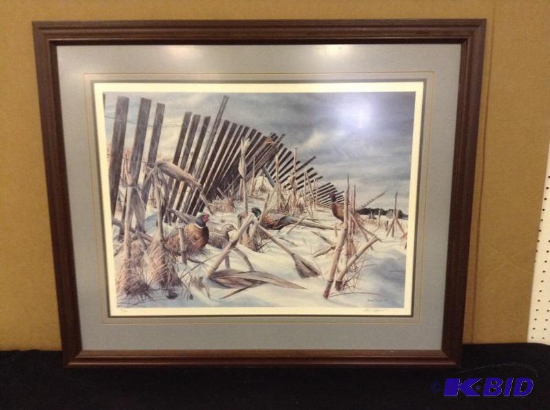 lot 74 image: Framed, Signed & Number Daniel Pheasant Print