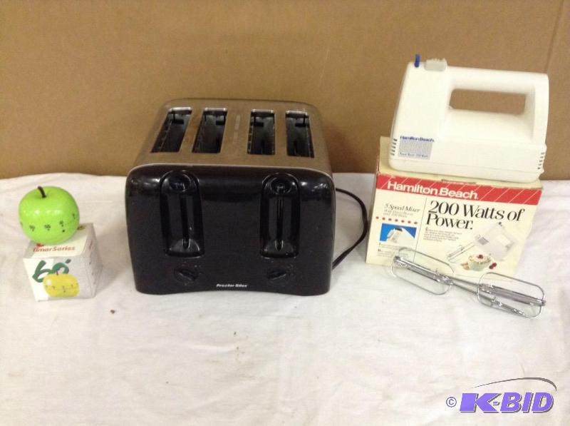 lot 93 image: Kitchen Appliances Mixer, Toaster & Timer