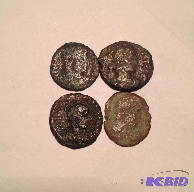 (4)  Ancient Roman Coins 1500 years old