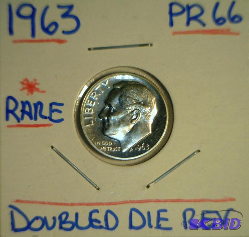 1963 Roosevelt Doubled Die Reverse Nice Rare High End Proof