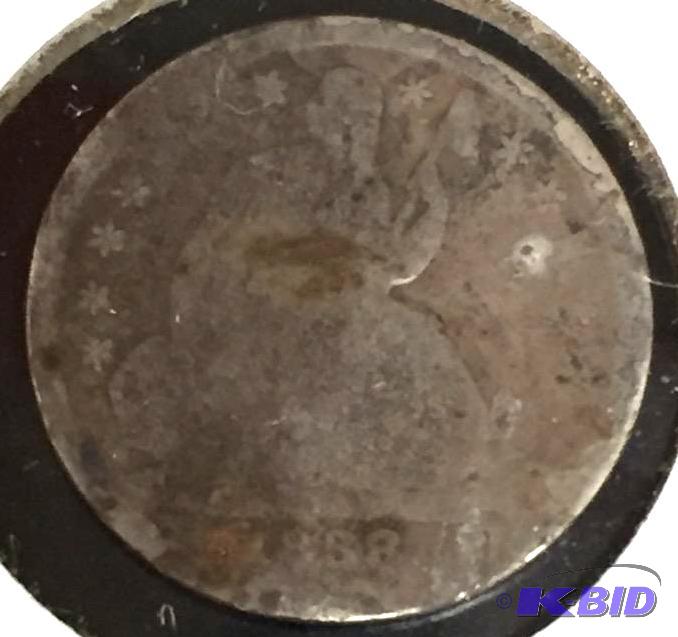 1838 Seated Liberty Half-Dime - Good (G) Grade