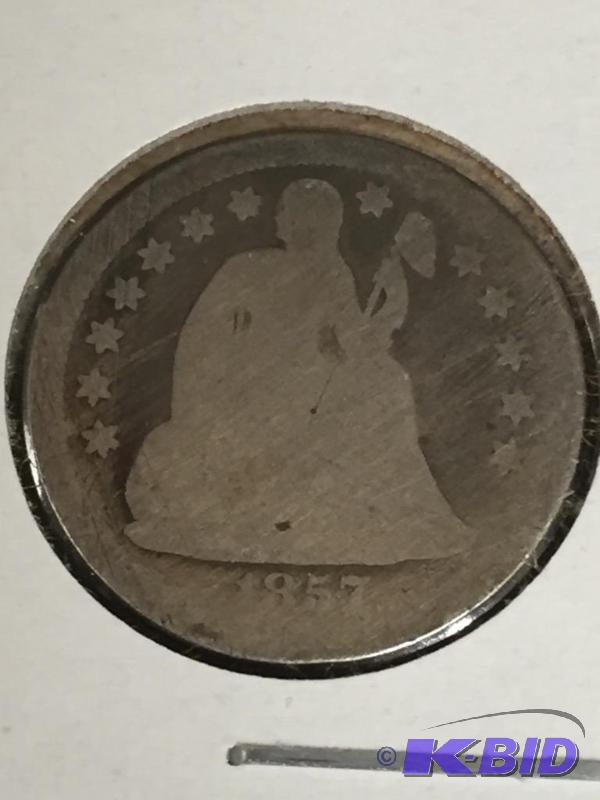 1857 Seated Liberty Dime - Very Good (VG) Grade