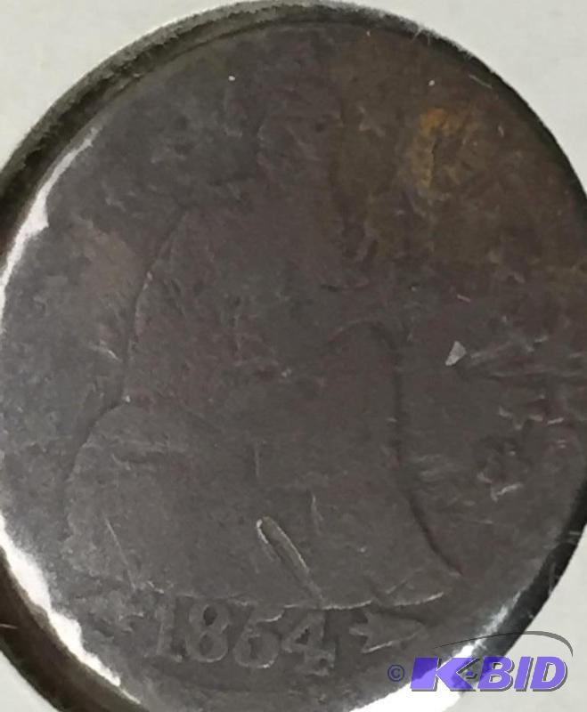 1854 with Arrows Seated Liberty Dime - Very Good (VG) Grade