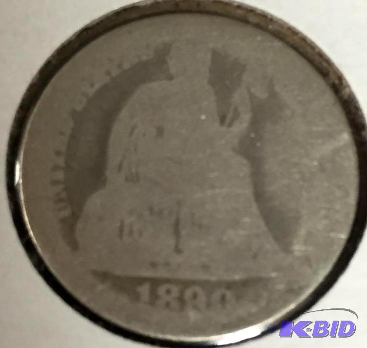 1890 Seated Liberty Dime - Good (G) Grade