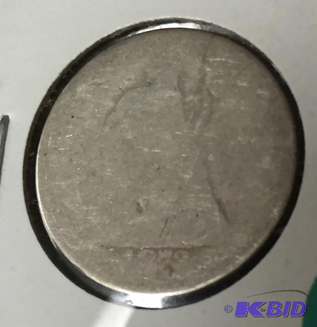 1872 Seated Liberty Dime - Good (G) Grade