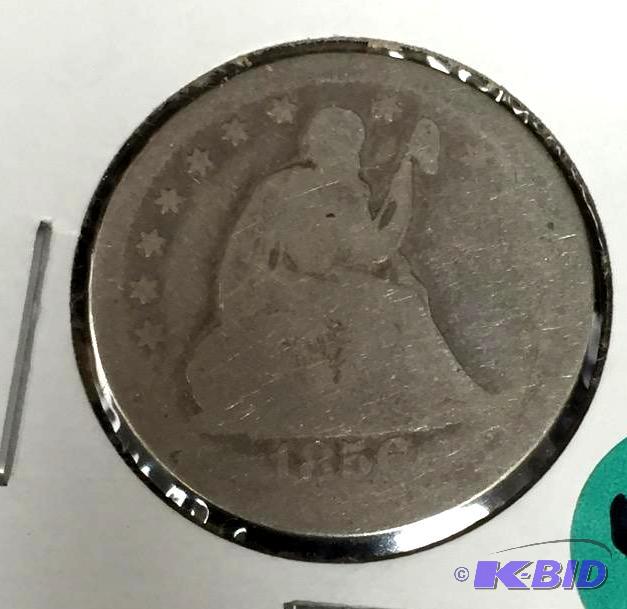 1856 Seated Liberty Quarter - Very Good (VG) Grade