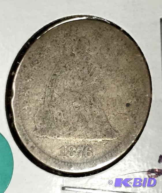 1876-S Seated Liberty Quarter - Good (G) Grade