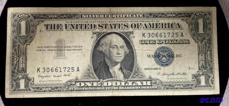 1957 Series A - $1 Silver Certificate - K 30661725 A
