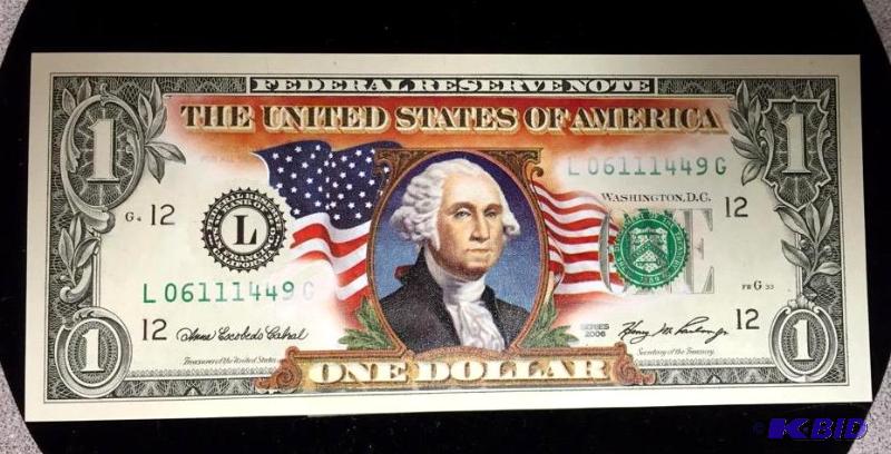 2006 Series A - $1 Colorized Federal Reserve Note - L06111449 G