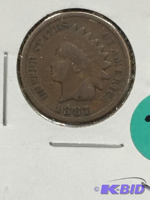 1887 Indian Head Cent - VG Grade