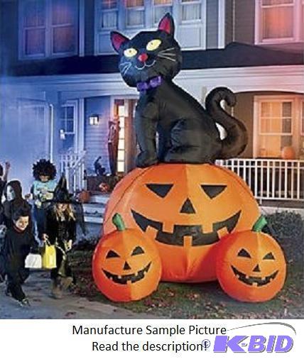 Pumpkins and Black Cat Inflatable Decoration ...