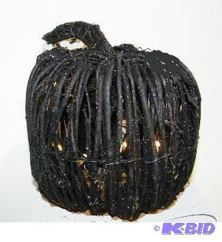 Black Lighted Pumpkin - Has LED lights - Batt...