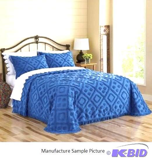 Diamond Tufted Chenille Bedspread - King -&nb...