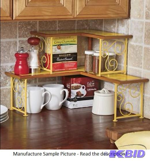 Colorblock Two Tier Corner Shelf - Yellow - T...