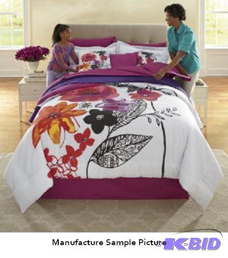 Jewel Flower Comforter Set - Queen - Comes wi...