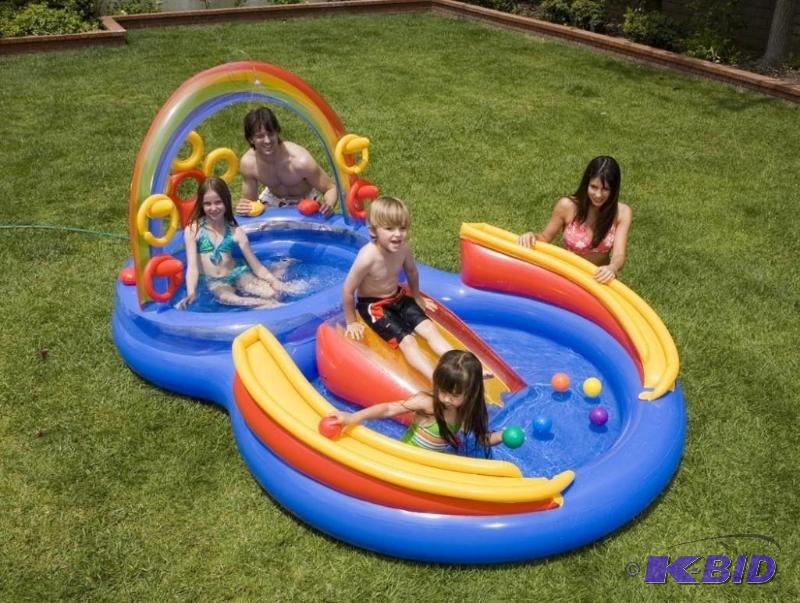 lot 28 image: Intex&nbspRainbow Ring Play Center -&nbspTh...