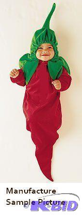 lot 49 image: Chili Pepper Childs Costume - For ages 0-6 mo...