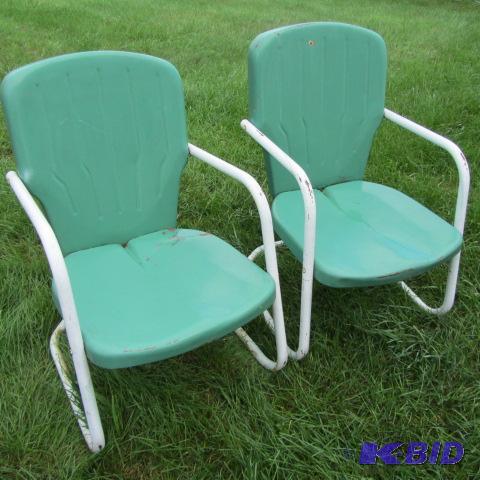 Vintage Metal Spring Chairs