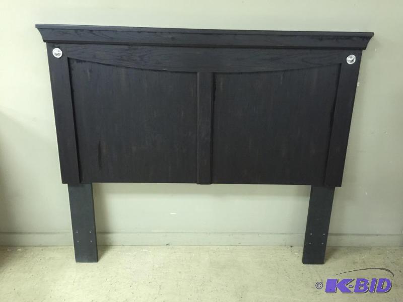 lot 6 image: Dark Wood Stain Headboard