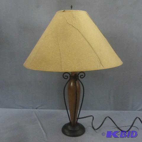 Retro Wood & Metal Lamp