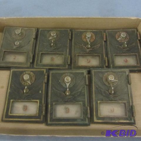 Post Office Door Fronts Brass Eagle Vintage Antique Tools Kitchenwares Post Office Box Fronts K Bid