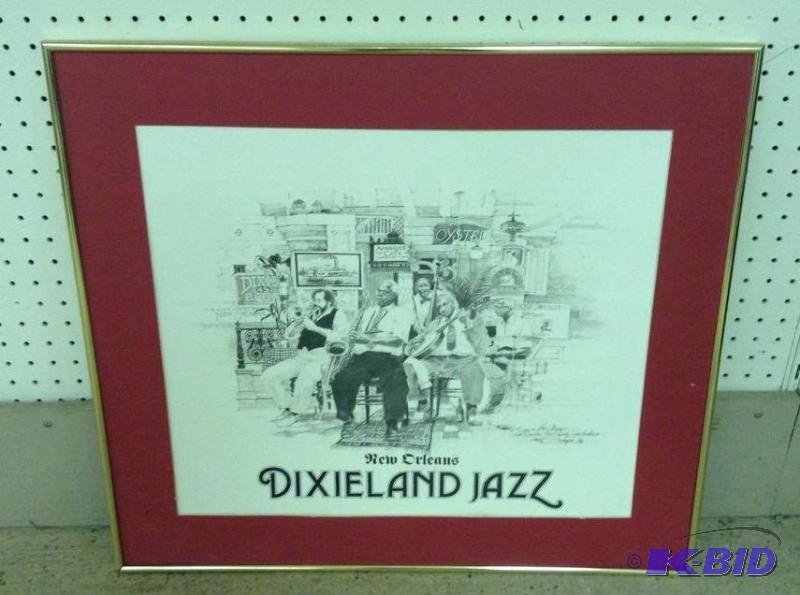 Framed Dixieland Jazz Picture