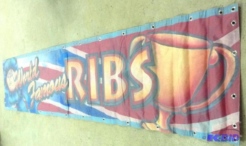 Long World Famous Ribs Banner