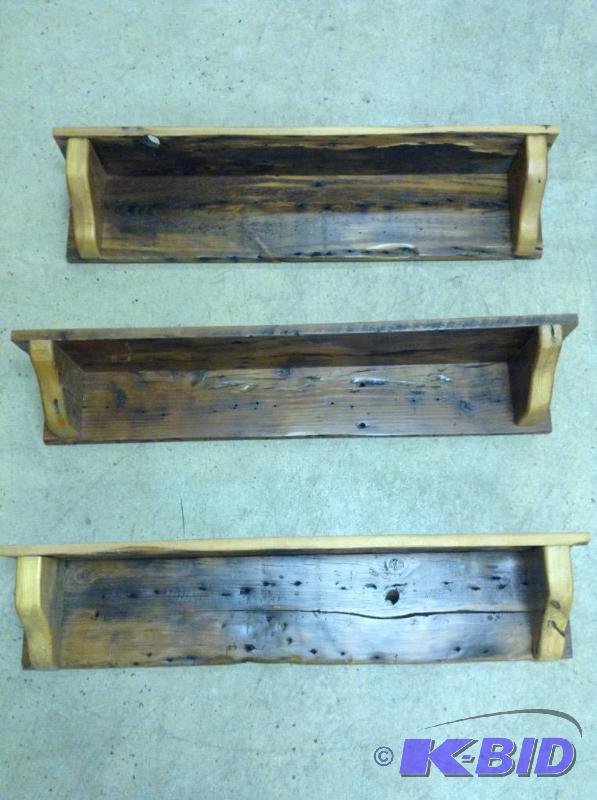 Set of Three Wooden Shelves