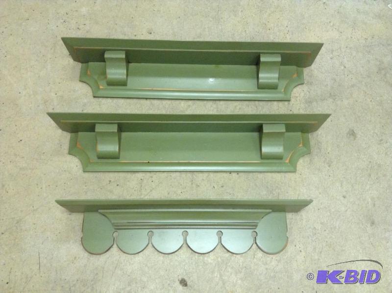 Green Wall Shelves