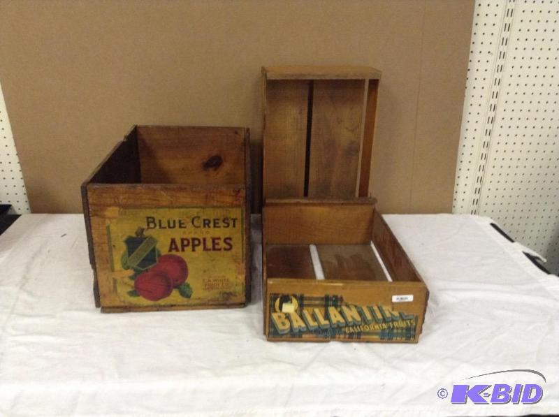 Three Vintage Crates