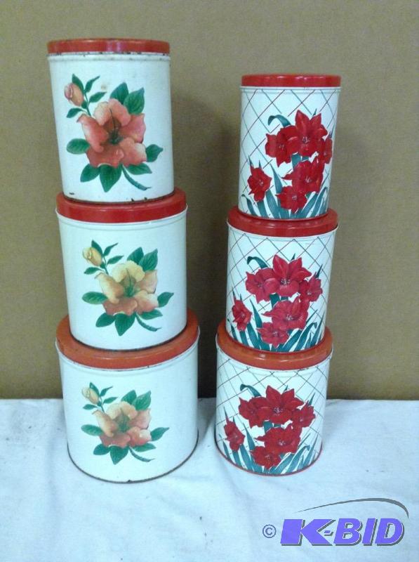 Two Sets of Tin Canisters