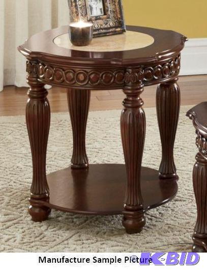 Carved Golden Faux Marble End Table Exclusive...