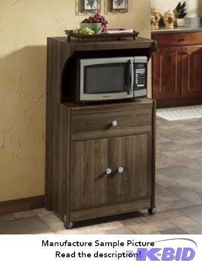 Microwave Cart - Medium Oak Finish -&nbspA h...
