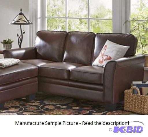 Dark Brown Like Leather Braddock Sofa Exclusi...