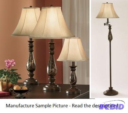 lot 30 image: Four Piece Covington Faux Marble Lamp Set -&n...