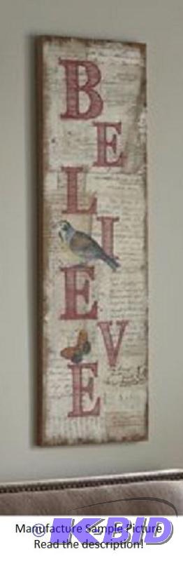 lot 4 image: Believe Wall Plaque -&nbspBelieve with all y...